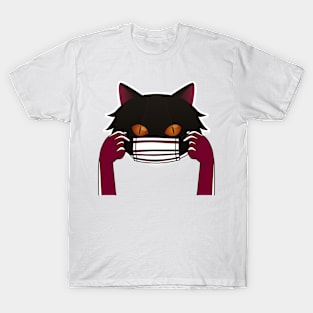 Quarantined Cat with Face Mask T-Shirt